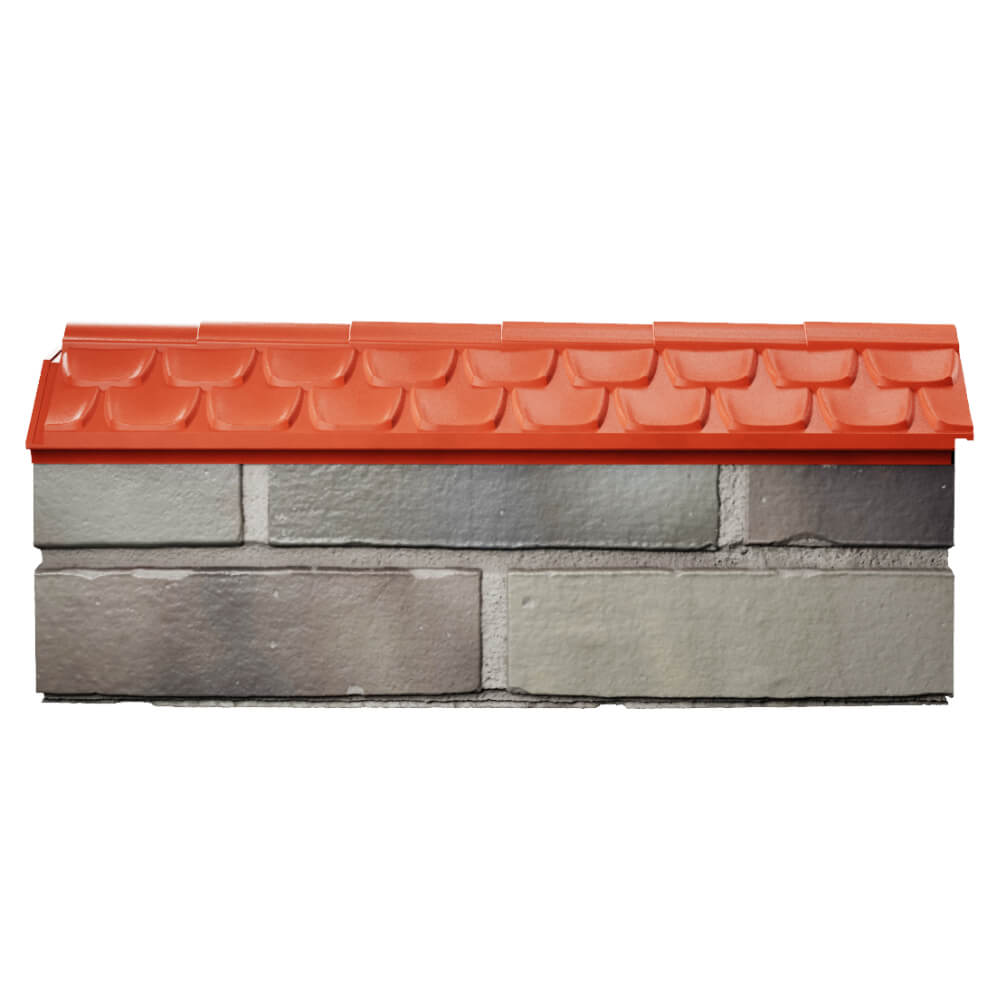 Парапет Zking Эльбрус Красный с посадкой на 0.5 кирпича (130мм) в Карагае фото