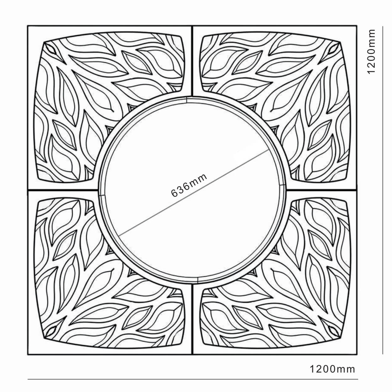 Приствольная решетка для дерева ZKING CRUST 1.2х1.2м Красная в Карагае фото