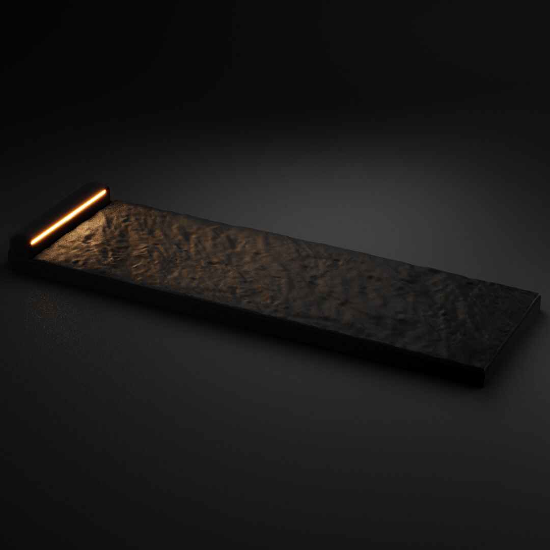 LED Светильник для шаговой плиты STONE Черный Сланец 330х75х98мм