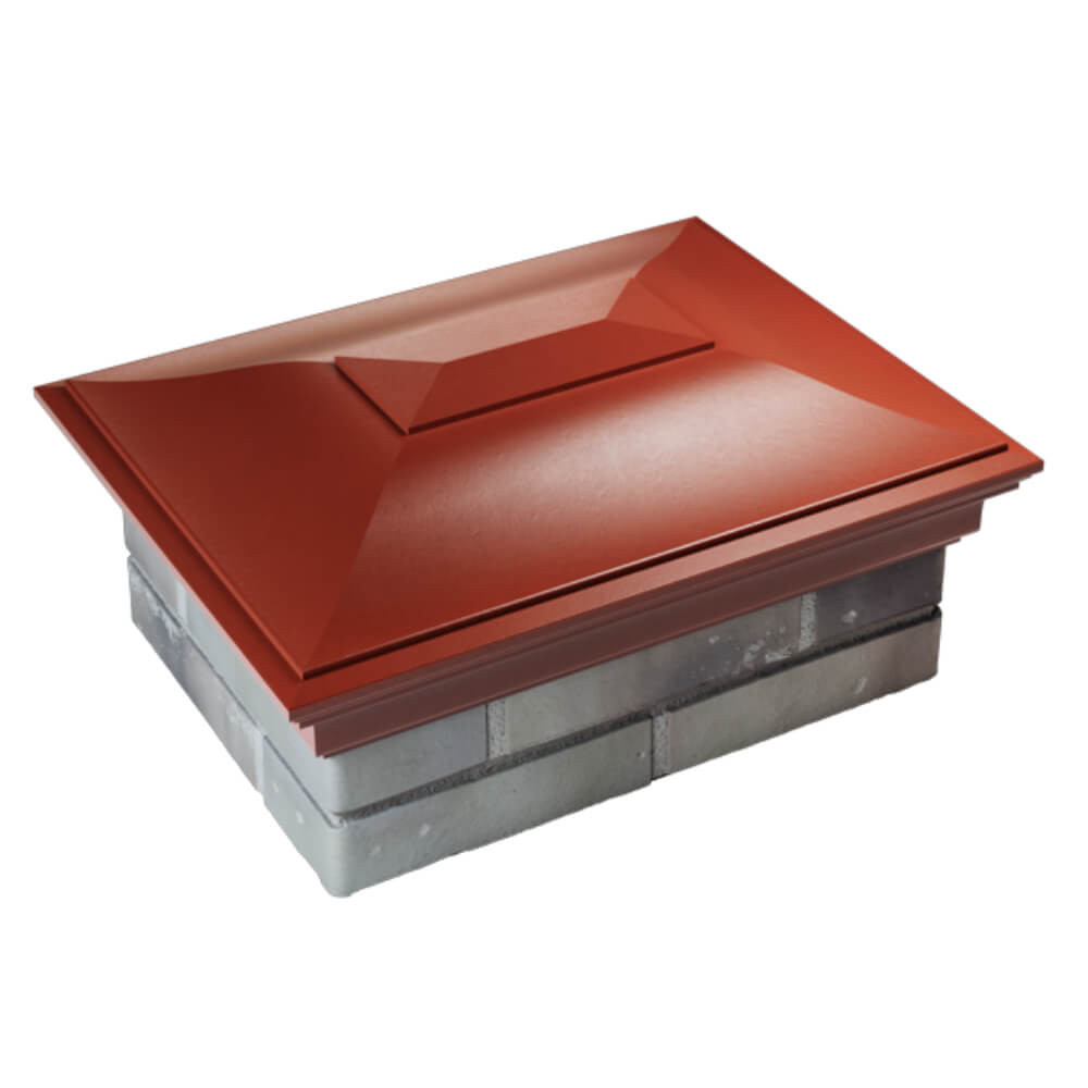 Колпак Zking Монблан Красный на столб 2х1.5 кирпича (515х385мм) Карагай фото