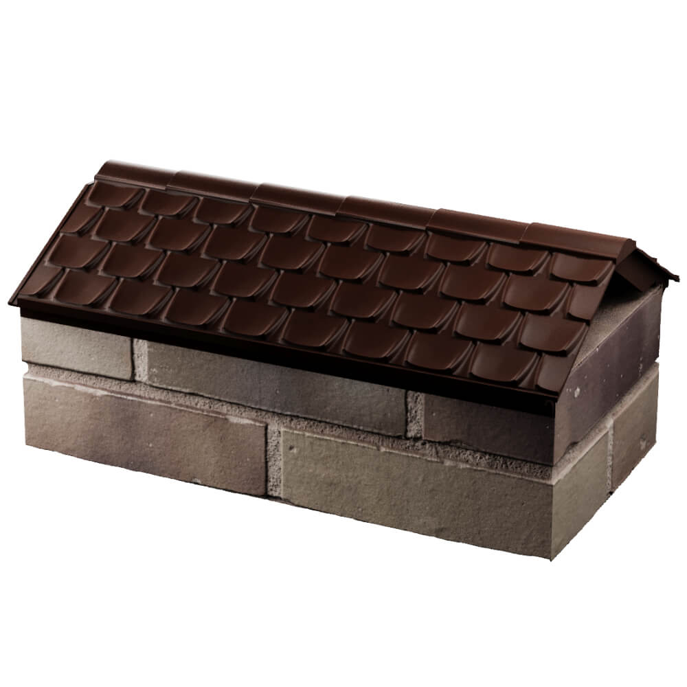 Парапет Zking Эльбрус Коричневый с посадкой на 1 кирпич (255мм) в Карагае фото