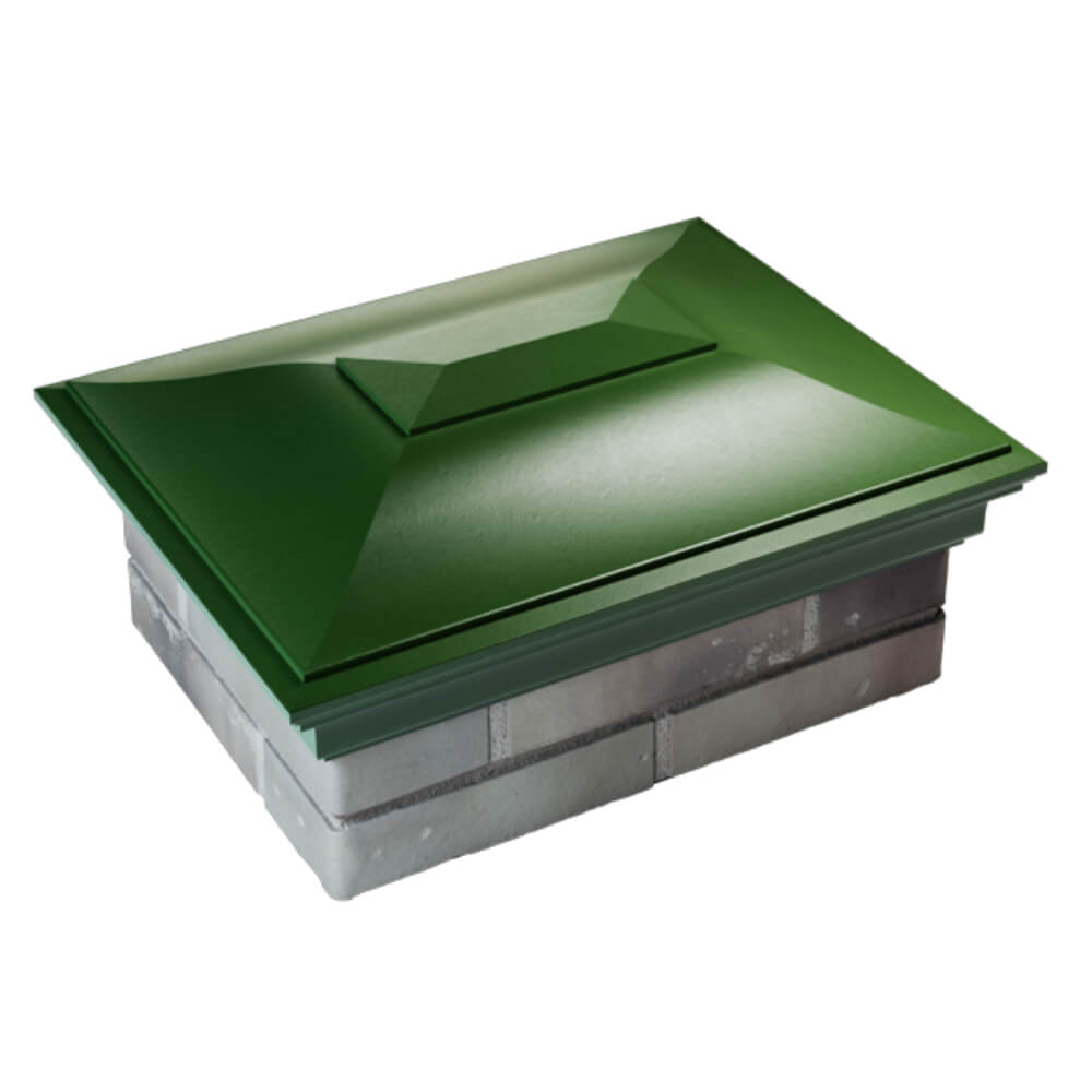 Колпак Zking Монблан Зеленый на столб 2х1.5 кирпича (515х385мм) Карагай фото