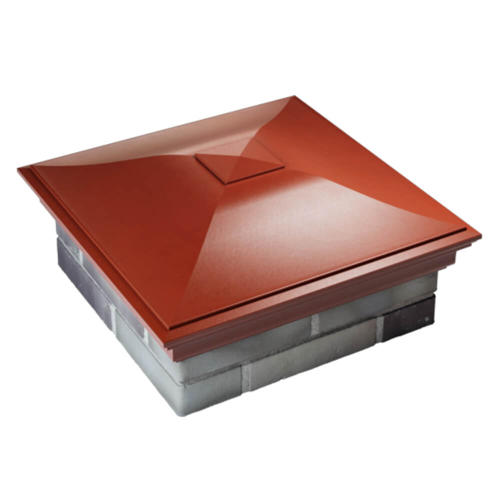 Колпак Zking Монблан Красный на столб 2х2 кирпича (515х515мм) Карагай фото