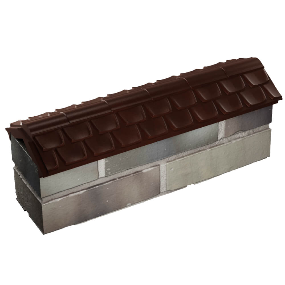 Парапет Zking Эльбрус Коричневый с посадкой на 0.5 кирпича (130мм) в Карагае фото