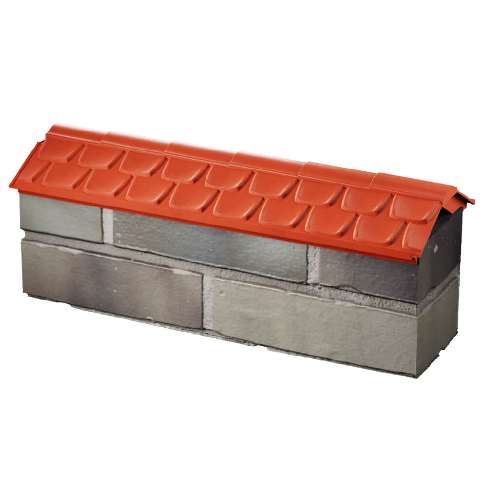 Парапет Zking Эльбрус Красный с посадкой на 0.5 кирпича (130мм) в Карагае фото