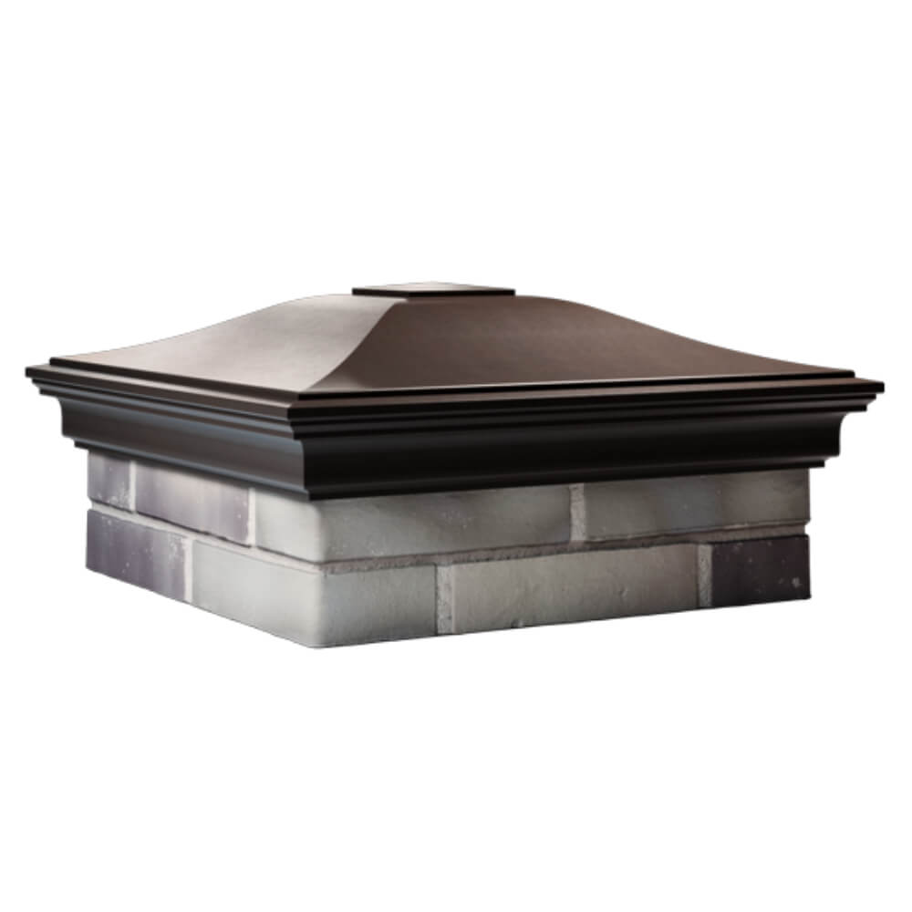 Колпак Zking Монблан Коричневый на столб 2х2 кирпича (515х515мм) в Карагае фото