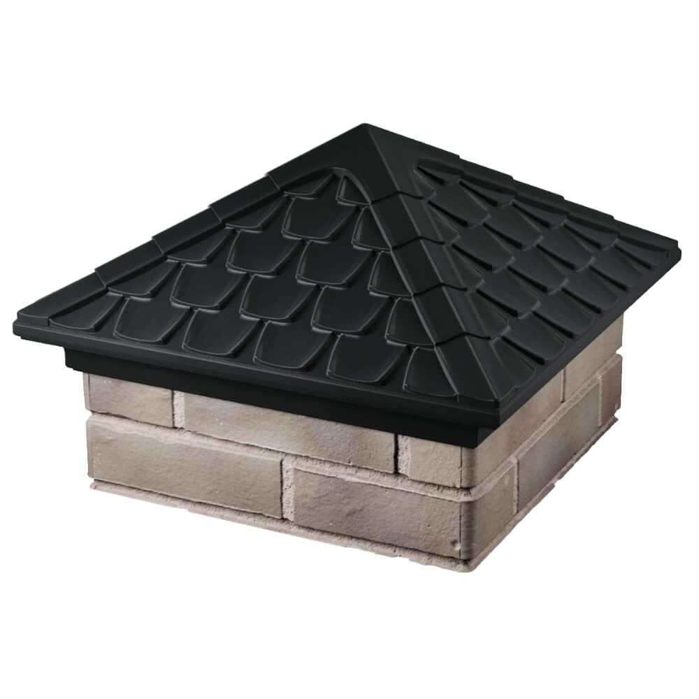 Колпак Zking Эльбрус Черный на столб 1.5х1.5 кирпича (385х385мм) в Карагае фото