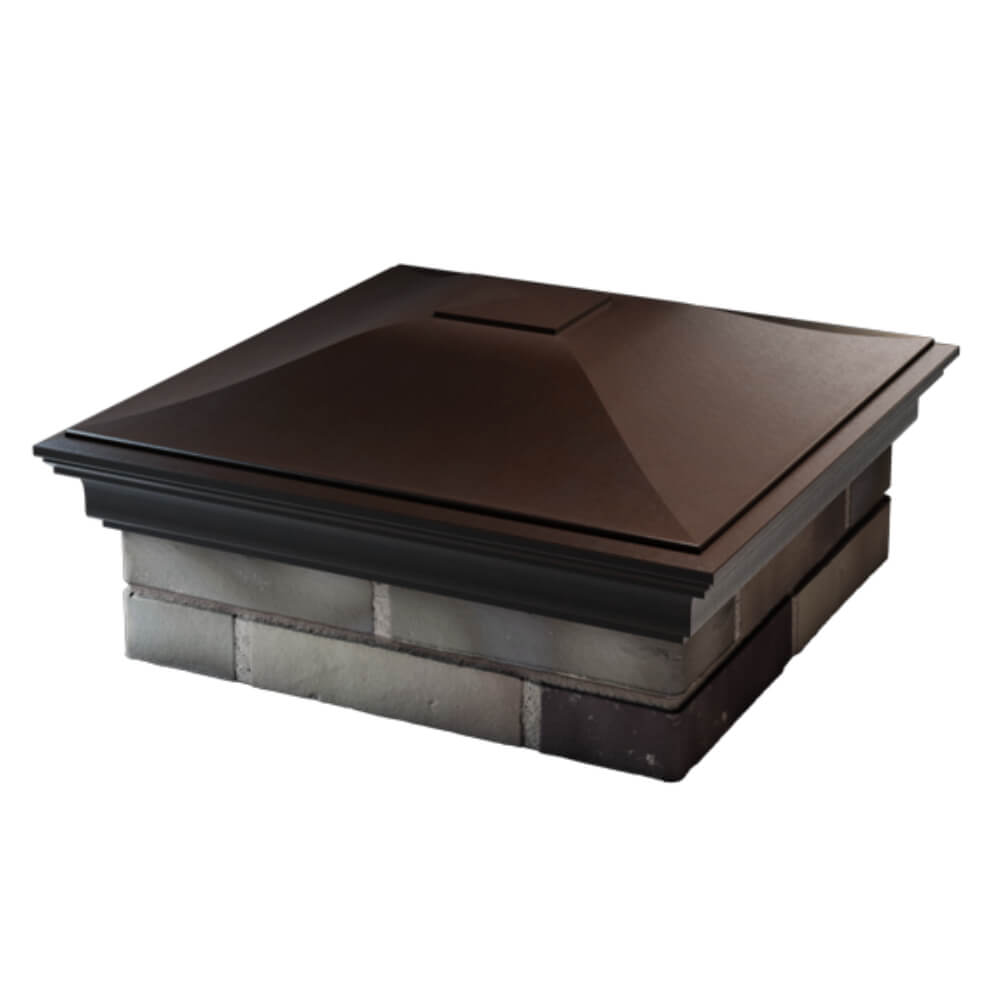 Колпак Zking Монблан Коричневый на столб 2х2 кирпича (515х515мм) в Карагае фото