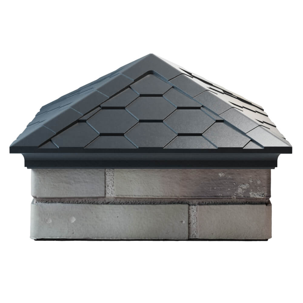 Колпак Zking Эверест Серый на столб 1.5х1.5 кирпича (390х390мм) Карагай фото