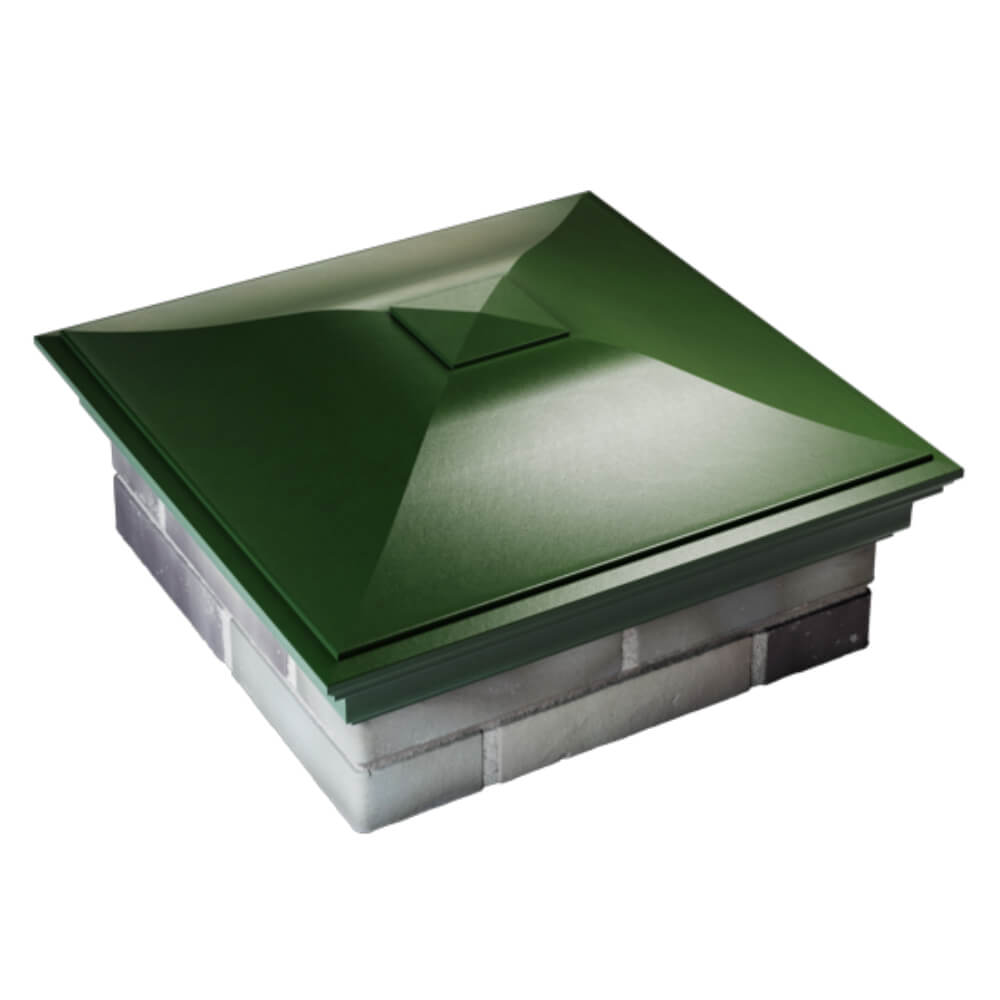 Колпак Zking Монблан Зеленый на столб 2х2 кирпича (515х515мм) Карагай фото