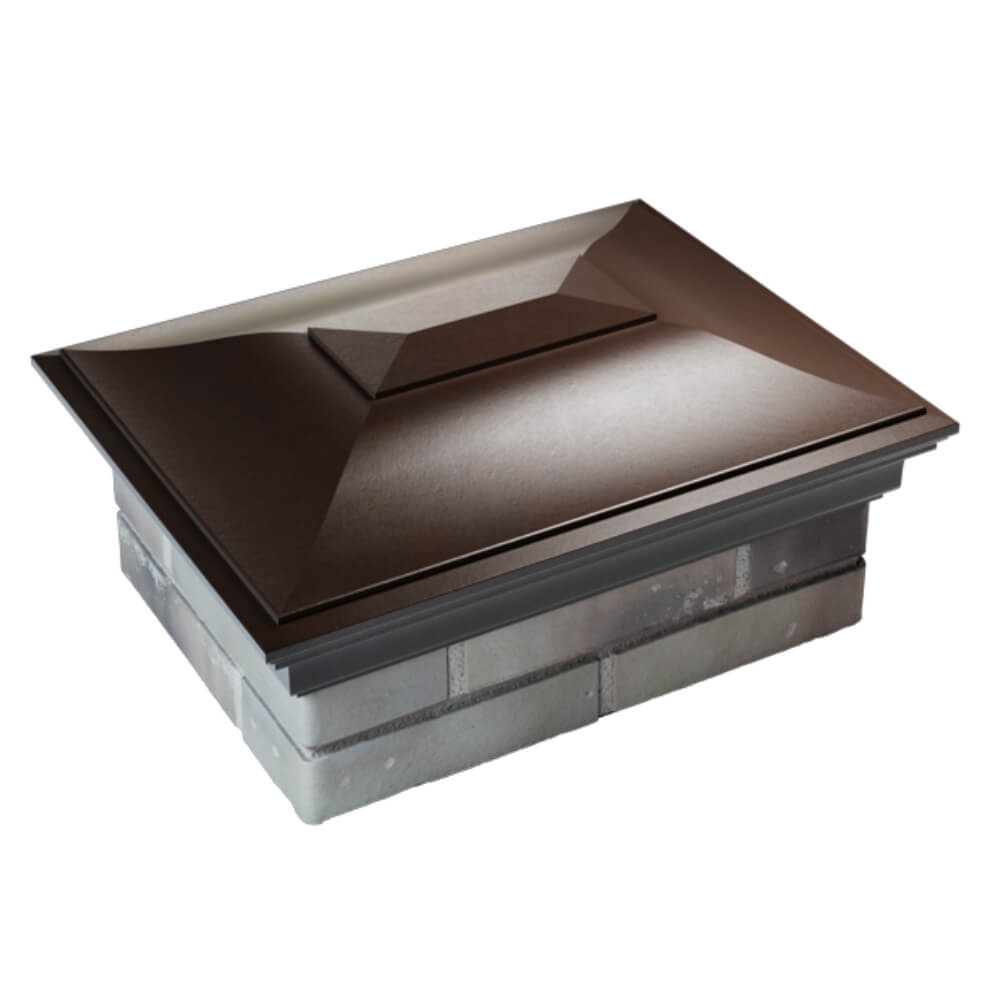 Колпак Zking Монблан Коричневый на столб 2х1.5 кирпича (515х385мм) Карагай фото