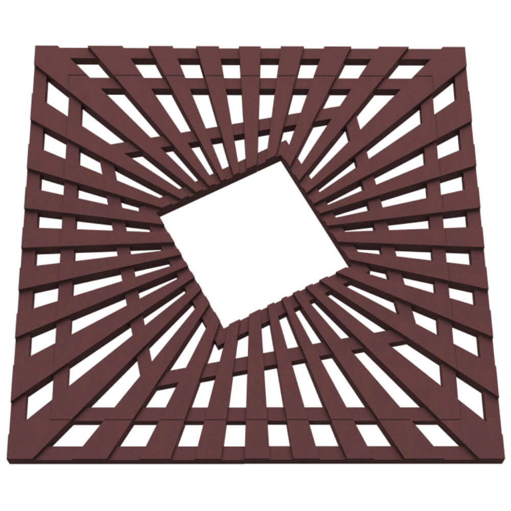 Приствольная решетка для дерева ZKING ATMOSPHERE 1.2х1.2м Коричневая