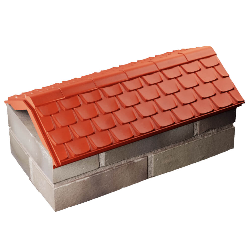 Парапет Zking Эльбрус Красный с посадкой на 1 кирпич (255мм) в Карагае фото