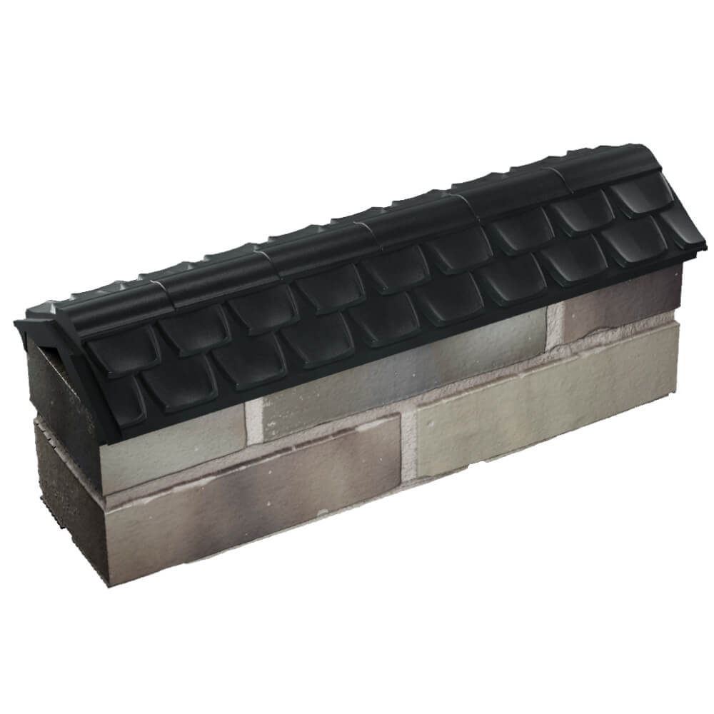 Парапет Zking Эльбрус Черный с посадкой на 0.5 кирпича (130мм) в Карагае фото