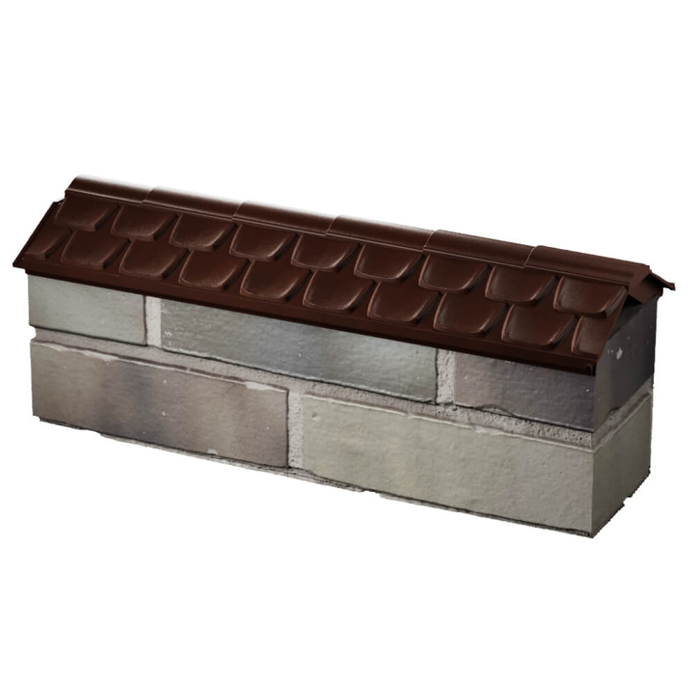 Парапет Zking Эльбрус Коричневый с посадкой на 0.5 кирпича (130мм) в Карагае фото