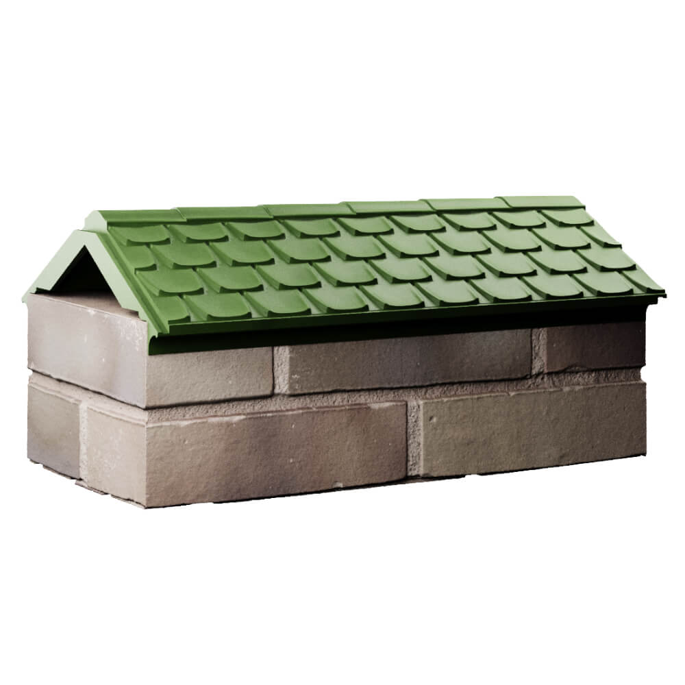 Парапет Zking Эльбрус Зеленый с посадкой на 1 кирпич (255мм) Карагай фото