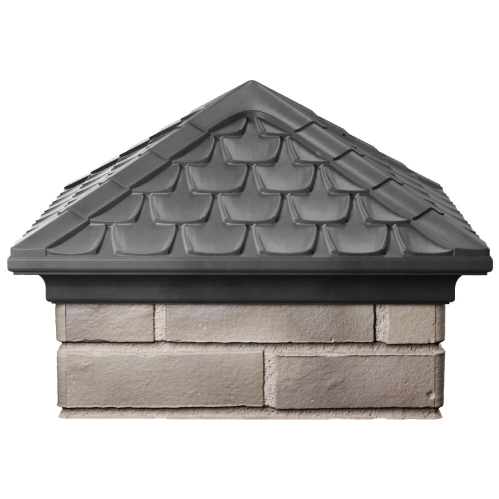 Колпак Zking Эльбрус Серый на столб 1.5х1.5 кирпича (385х385мм) Карагай фото