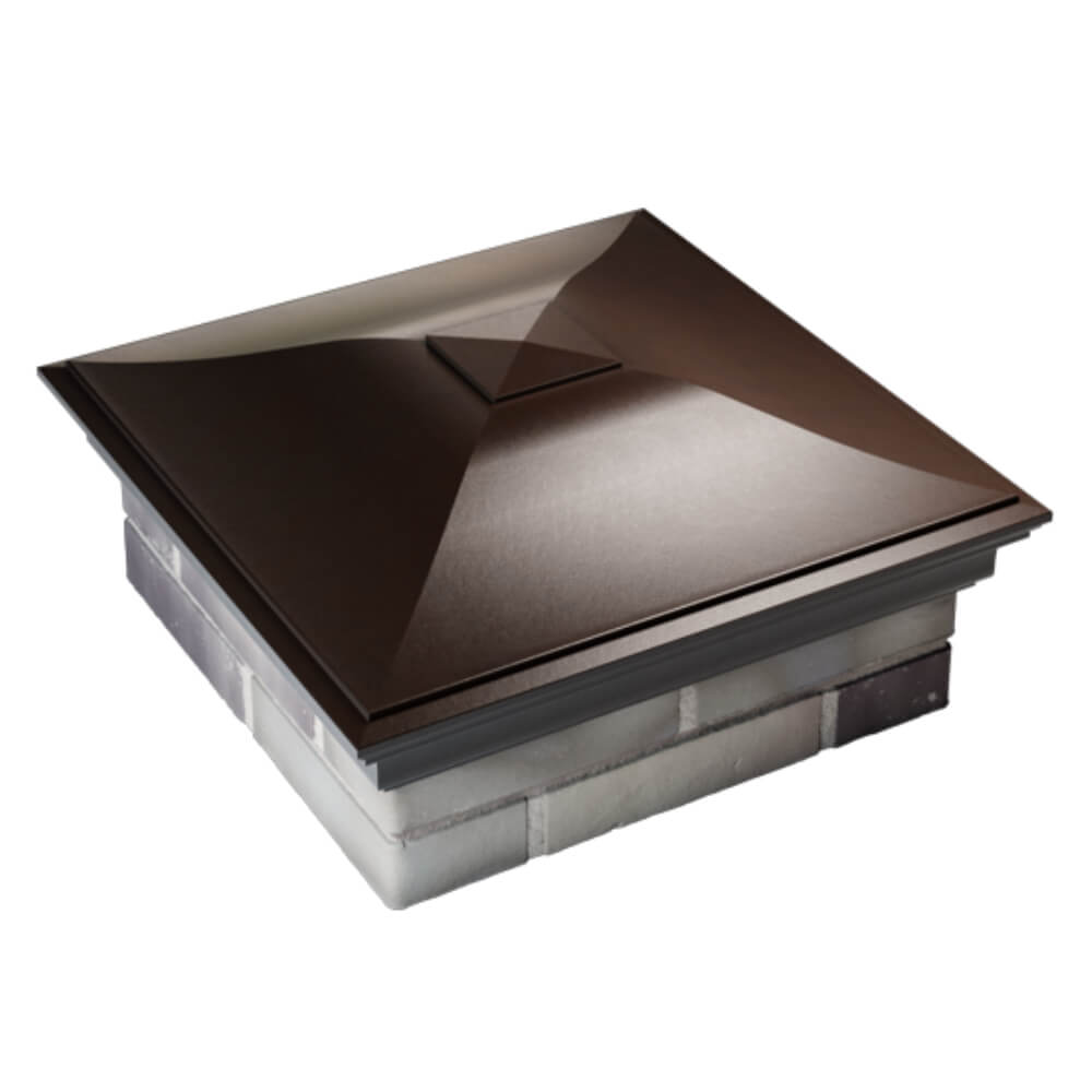 Колпак Zking Монблан Коричневый на столб 2х2 кирпича (515х515мм) Карагай фото