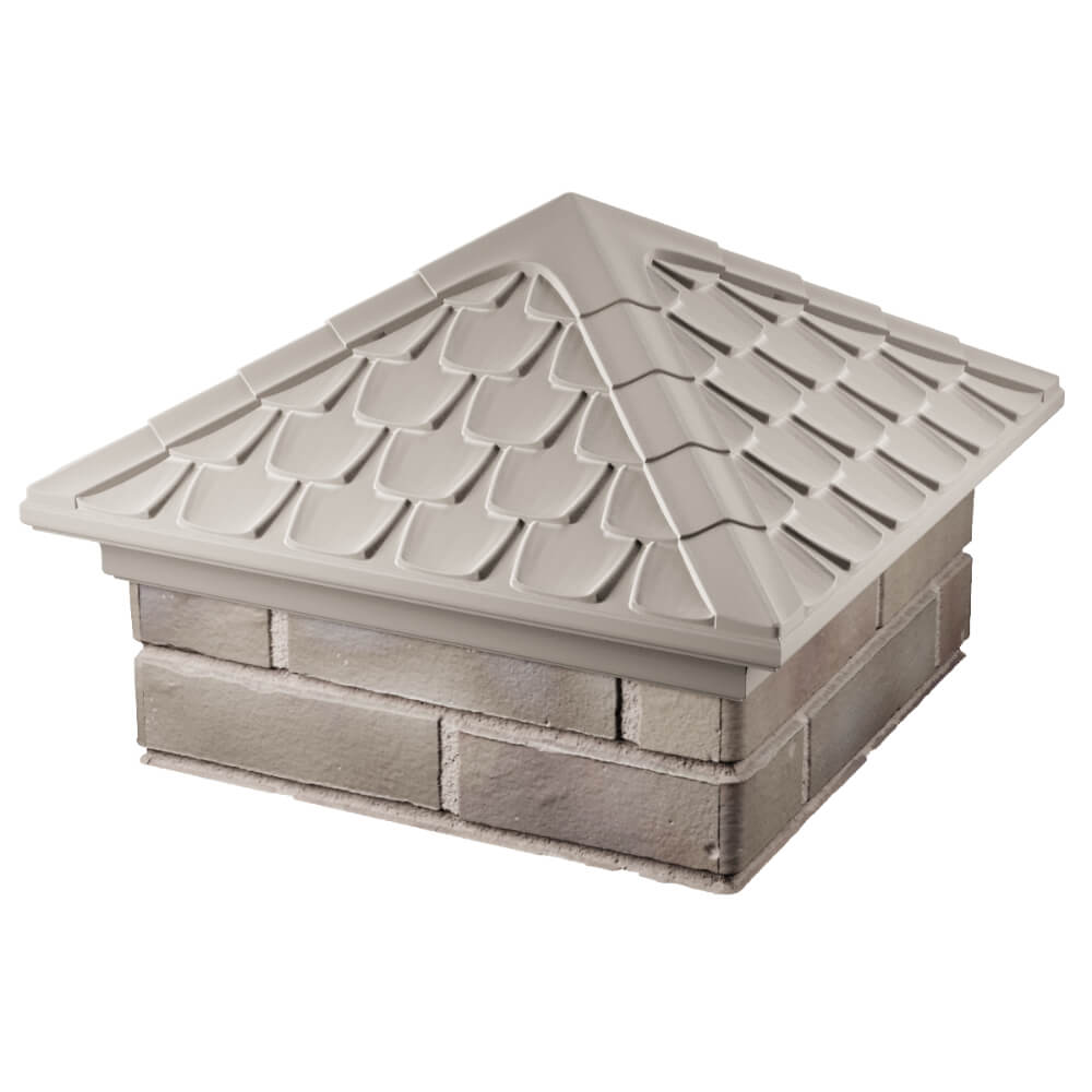 Колпак Zking Эльбрус Бежевый на столб 1.5х1.5 кирпича (385х385мм) в Карагае фото