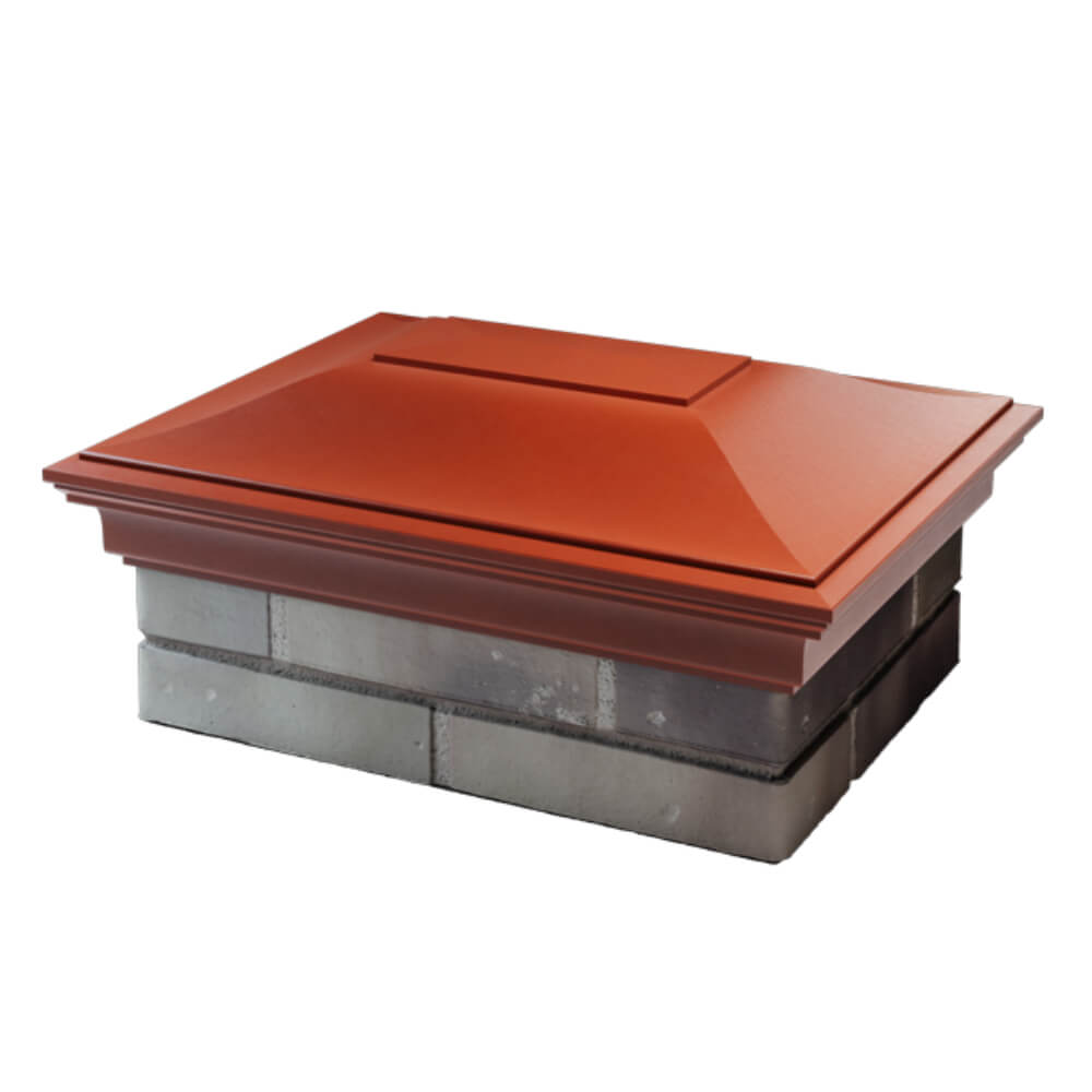 Колпак Zking Монблан Красный на столб 2х1.5 кирпича (515х385мм) в Карагае фото