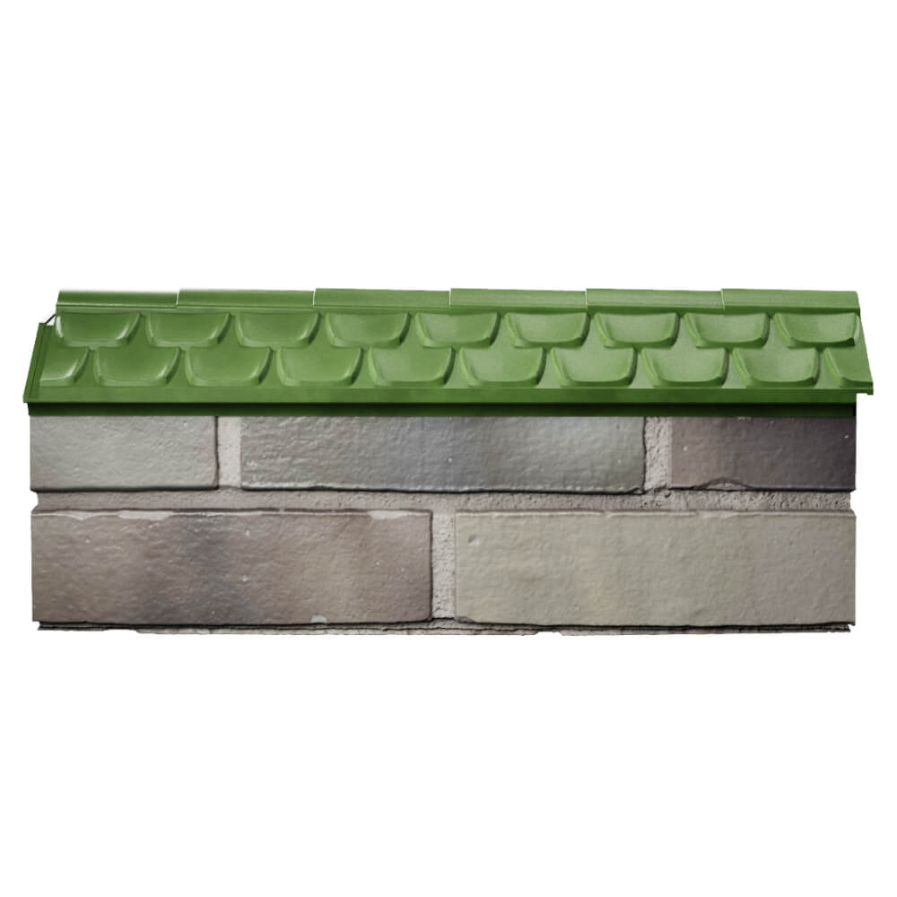 Парапет Zking Эльбрус Зеленый с посадкой на 0.5 кирпича (130мм) в Карагае фото
