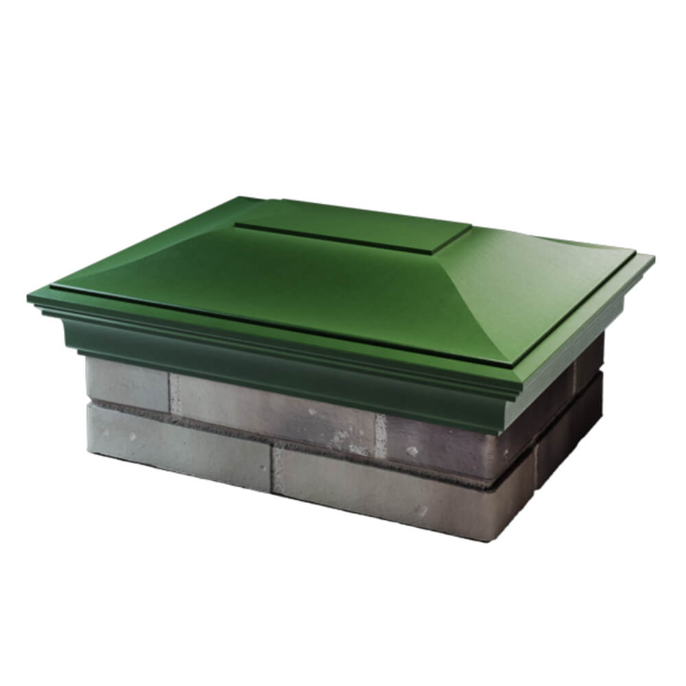 Колпак Zking Монблан Зеленый на столб 2х1.5 кирпича (515х385мм) в Карагае фото