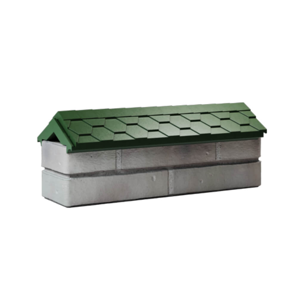 Парапет Zking Эверест Зеленый с посадкой на 0.5 кирпича (130мм) Карагай фото