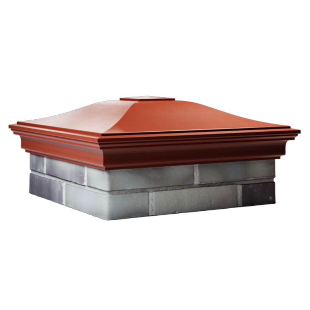 Колпак Zking Монблан Красный на столб 2х2 кирпича (515х515мм) в Карагае фото