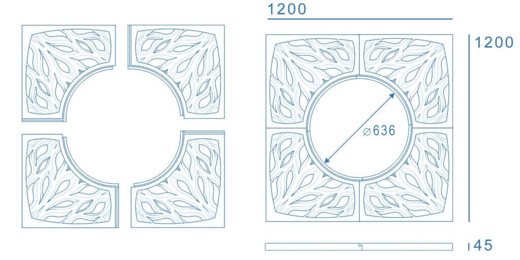 Приствольная решетка для дерева ZKING CRUST 1.2х1.2м Красная в Карагае фото
