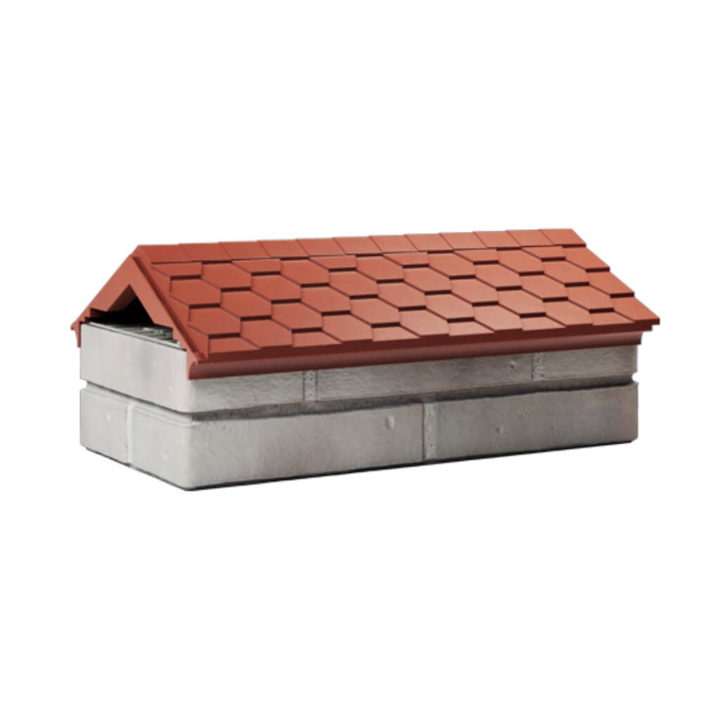 Парапет Zking Эверест Красный с посадкой на 1 кирпич (200/225/255мм) Карагай фото