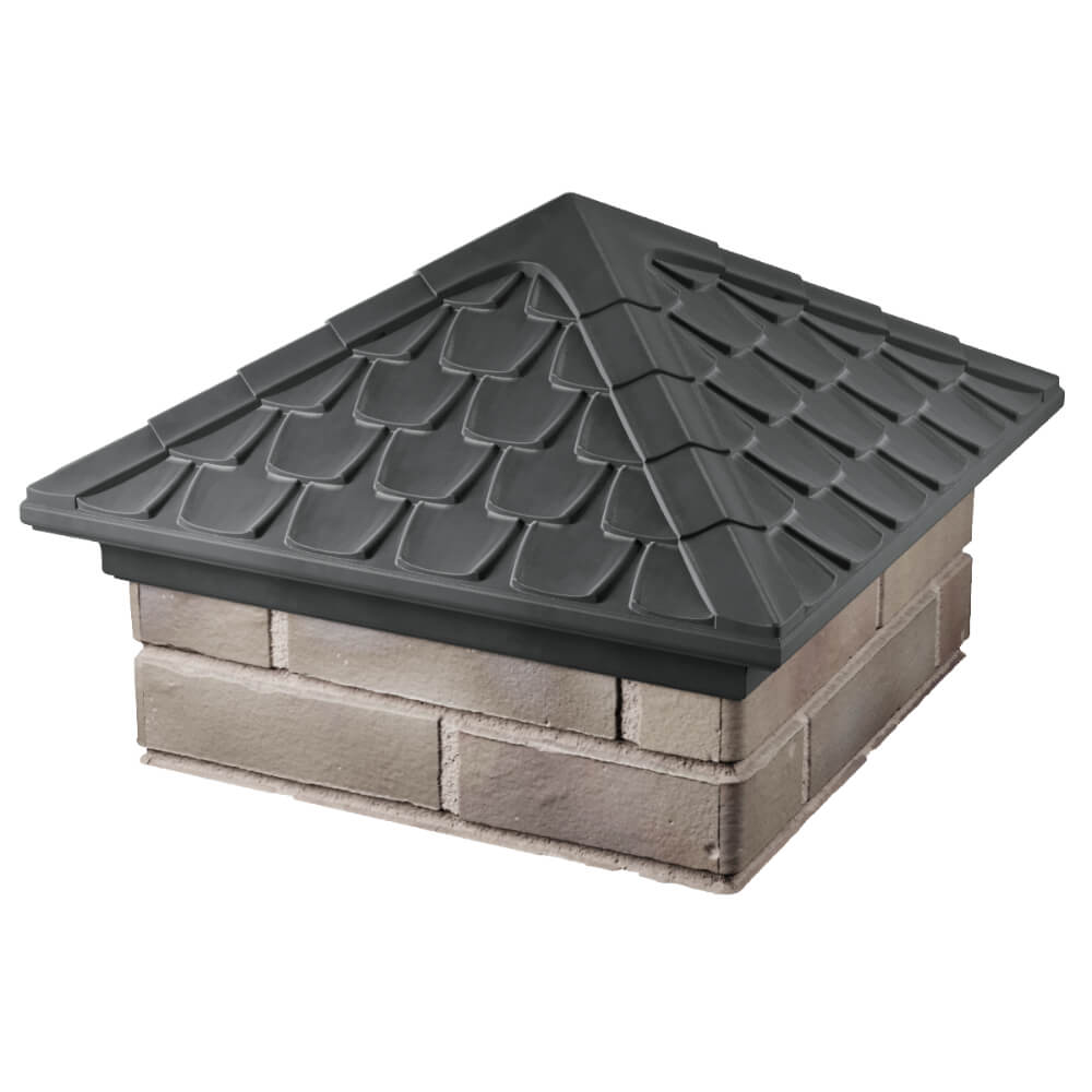 Колпак Zking Эльбрус Серый на столб 1.5х1.5 кирпича (385х385мм) в Карагае фото