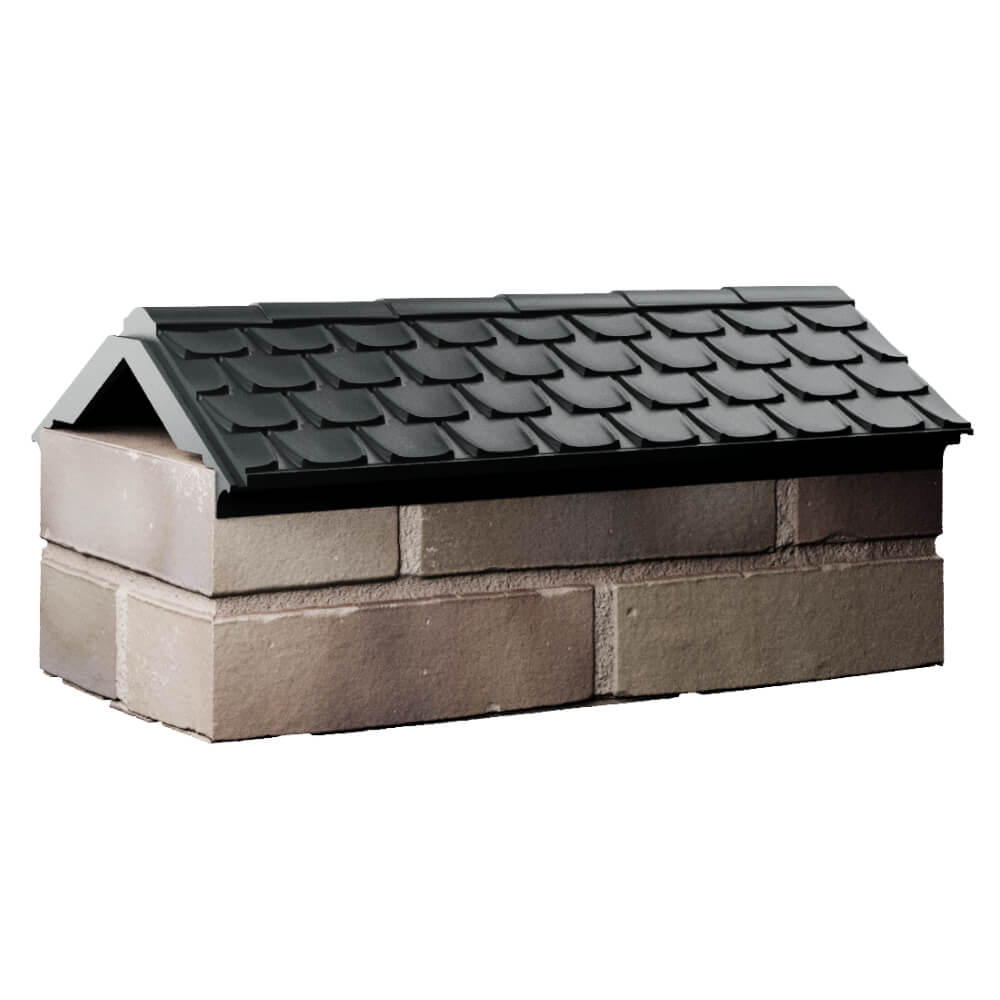 Парапет Zking Эльбрус Черный с посадкой на 1 кирпич (255мм) Карагай фото