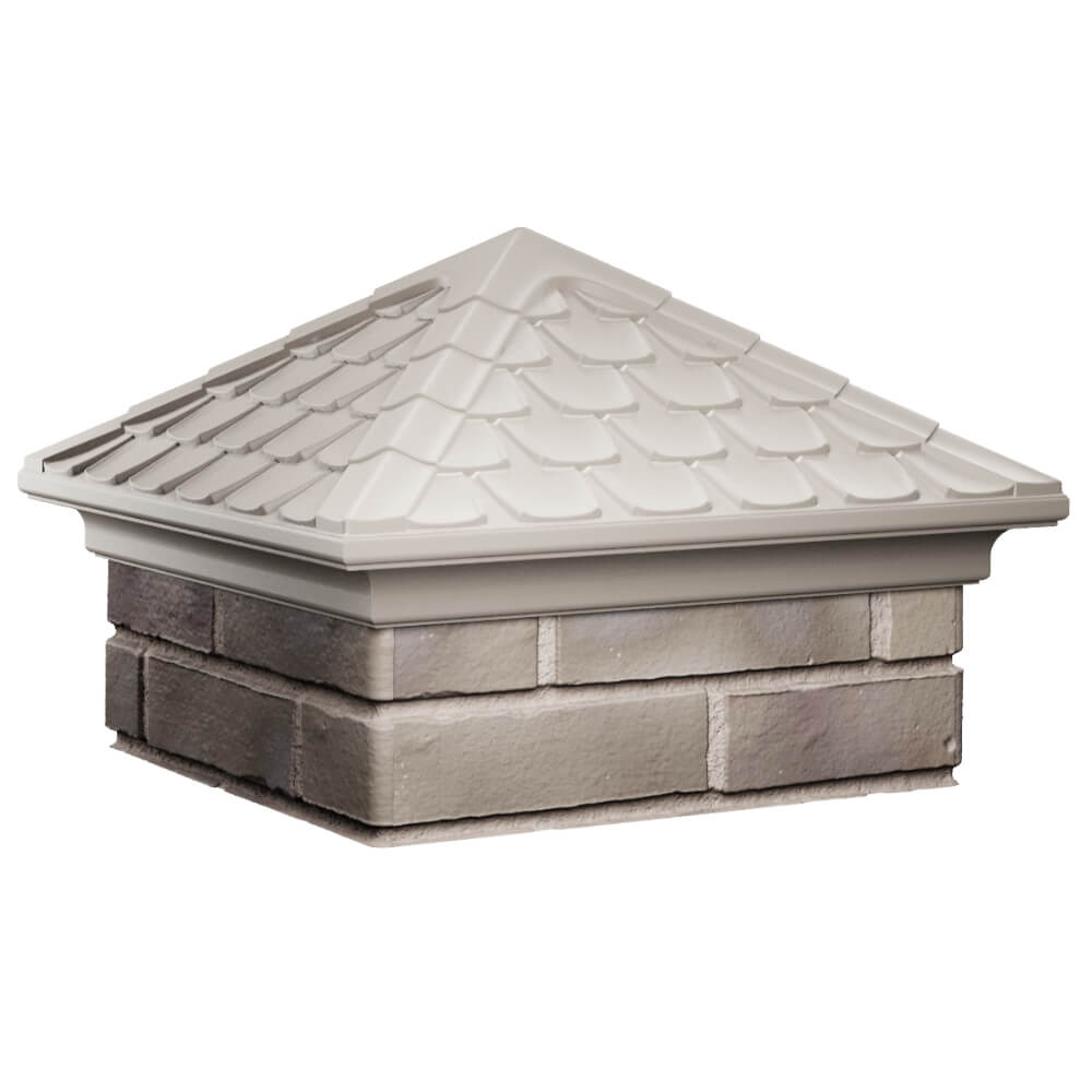 Колпак Zking Эльбрус Бежевый на столб 1.5х1.5 кирпича (385х385мм) в Карагае фото