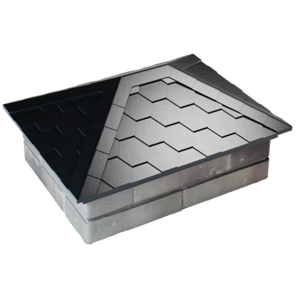 Колпак Zking Эверест Черный на столб 2х1.5 кирпича (520х390мм) Карагай фото