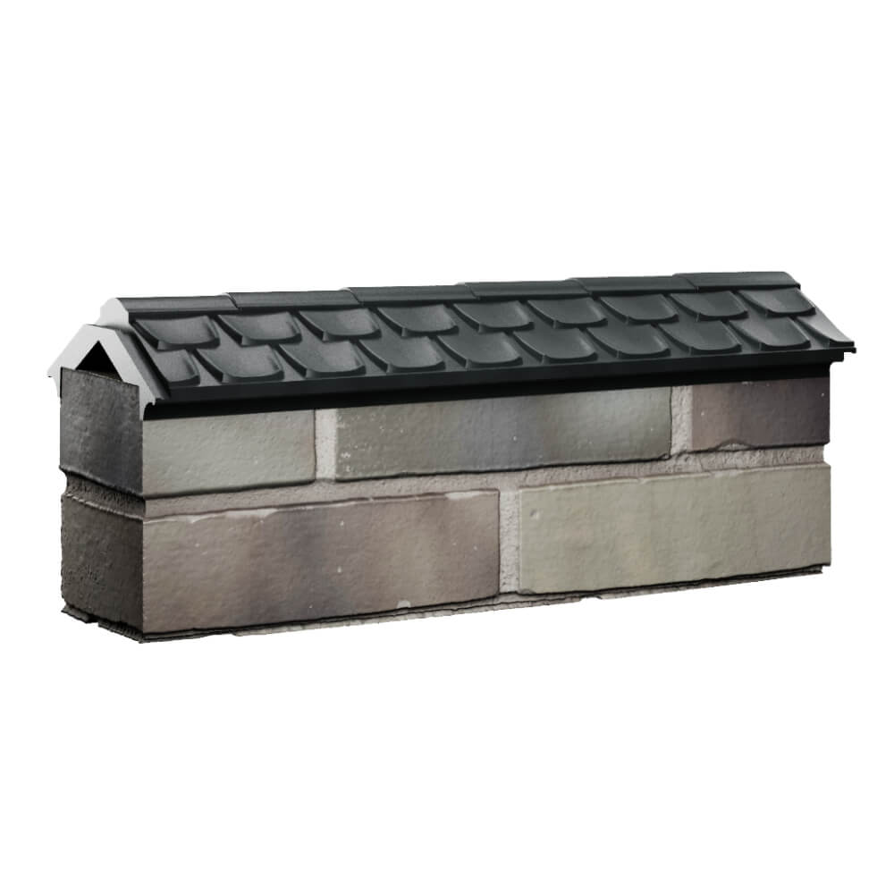Парапет Zking Эльбрус Черный с посадкой на 0.5 кирпича (130мм) Карагай фото