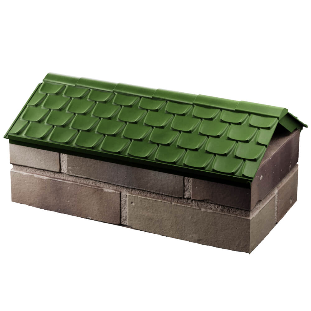 Парапет Zking Эльбрус Зеленый с посадкой на 1 кирпич (255мм) в Карагае фото