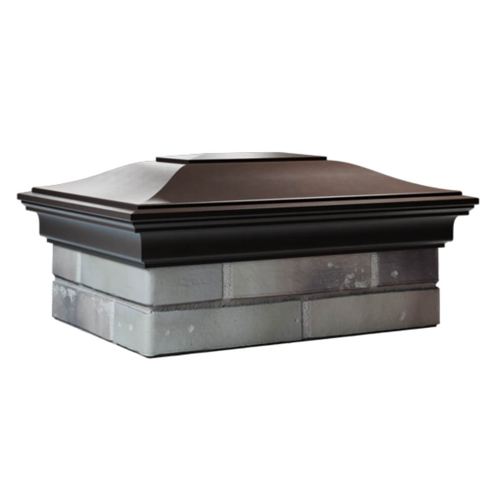 Колпак Zking Монблан Коричневый на столб 2х1.5 кирпича (515х385мм) в Карагае фото