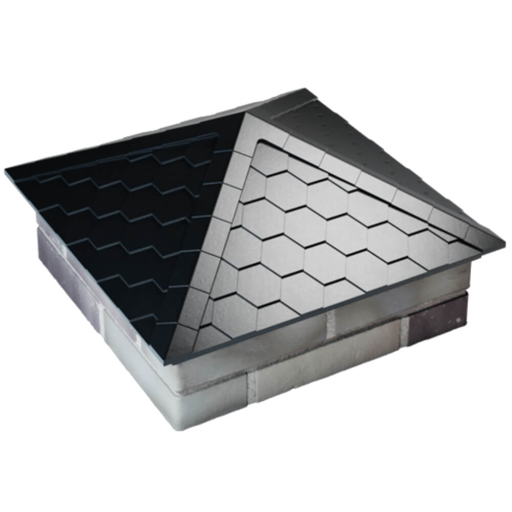 Колпак Zking Эверест Черный на столб 2х2 кирпича (535х535мм) Карагай фото