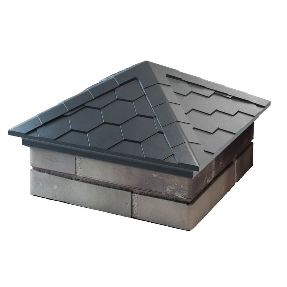 Колпак Zking Эверест Серый на столб 1.5х1.5 кирпича (390х390мм) в Карагае фото