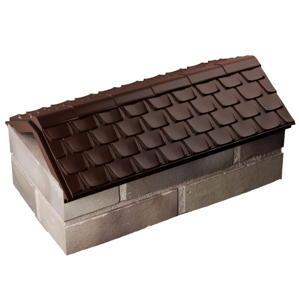 Парапет Zking Эльбрус Коричневый с посадкой на 1 кирпич (255мм) в Карагае фото