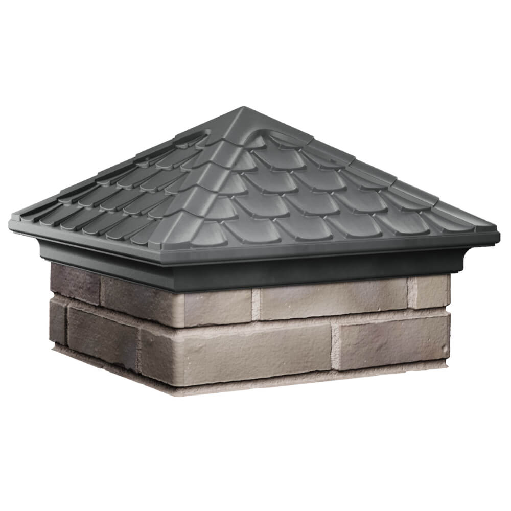 Колпак Zking Эльбрус Серый на столб 1.5х1.5 кирпича (385х385мм) в Карагае фото