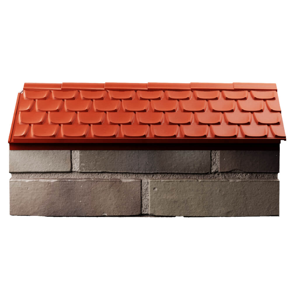 Парапет Zking Эльбрус Красный с посадкой на 1 кирпич (255мм) в Карагае фото