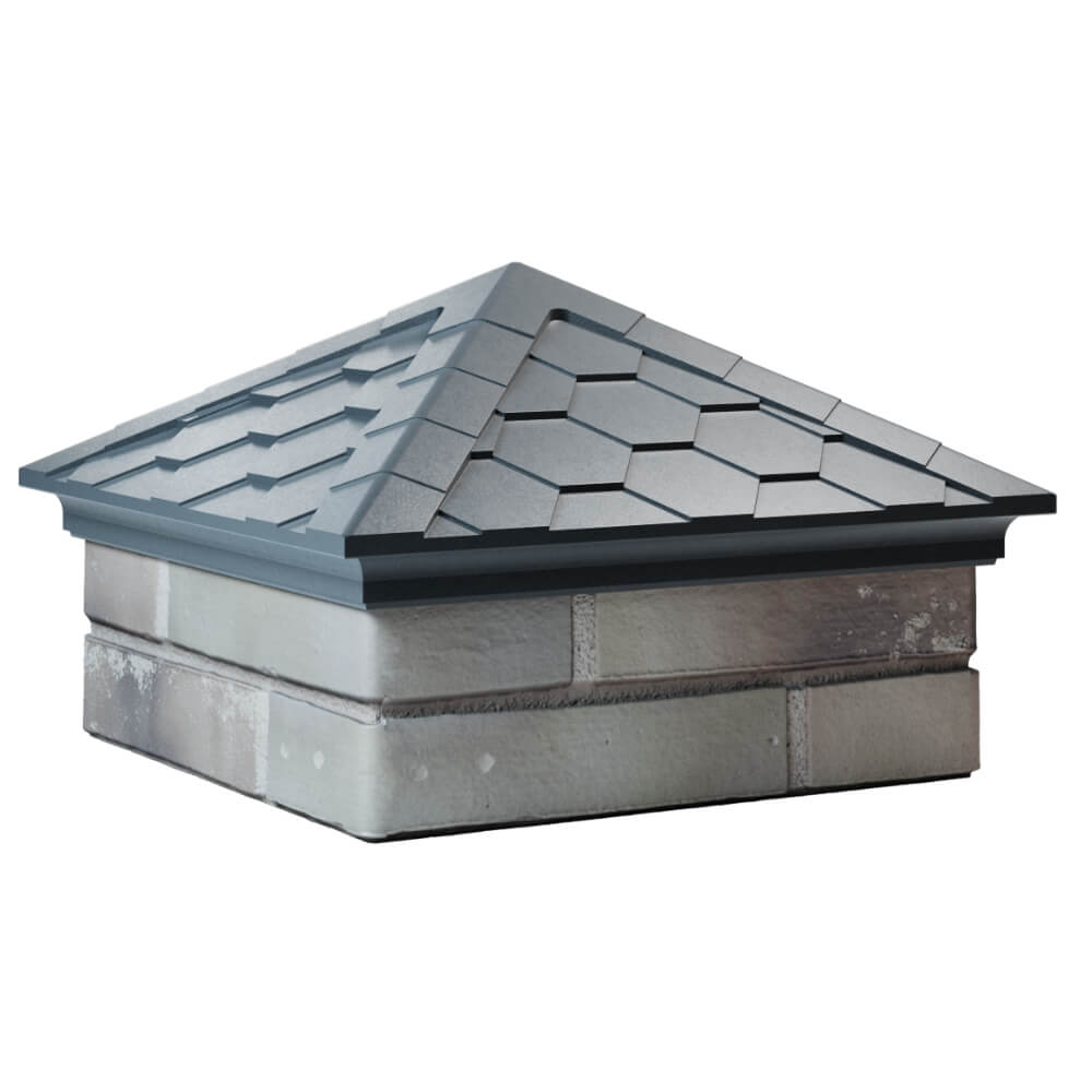 Колпак Zking Эверест Серый на столб 1.5х1.5 кирпича (390х390мм) в Карагае фото