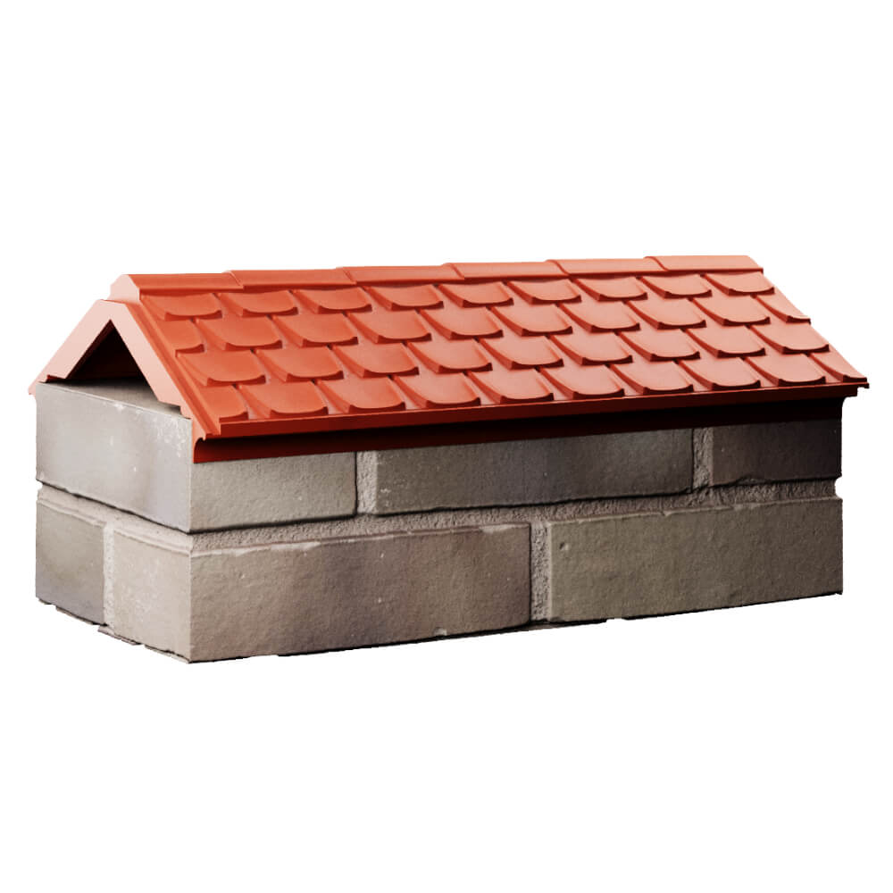 Парапет Zking Эльбрус Красный с посадкой на 1 кирпич (255мм) Карагай фото