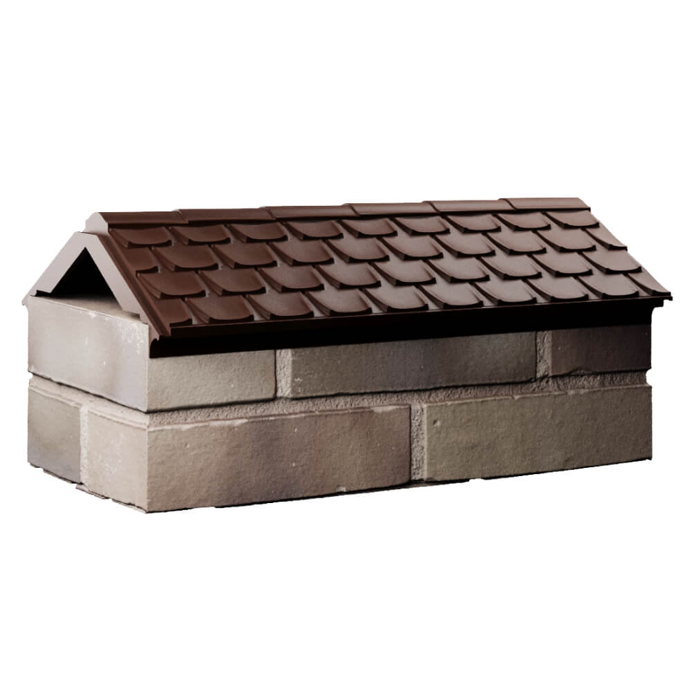Парапет Zking Эльбрус Коричневый с посадкой на 1 кирпич (255мм) Карагай фото